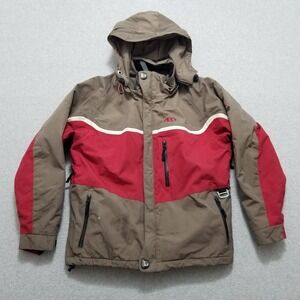 Marker‎ Ski Jacket Juniors 14 Boys Brown Full Zip Pockets Hooded Outdoor Unisex